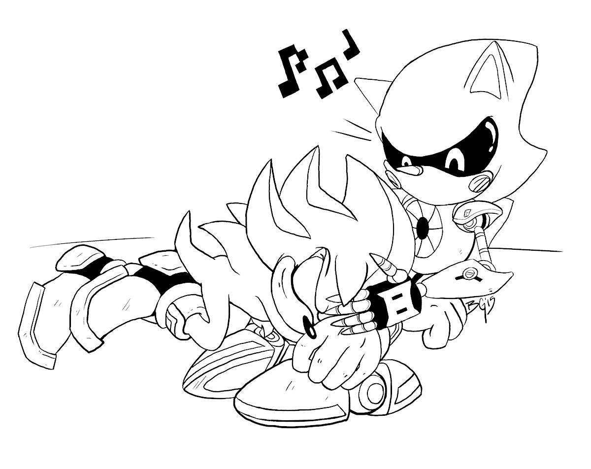 Charming sonic metal coloring book
