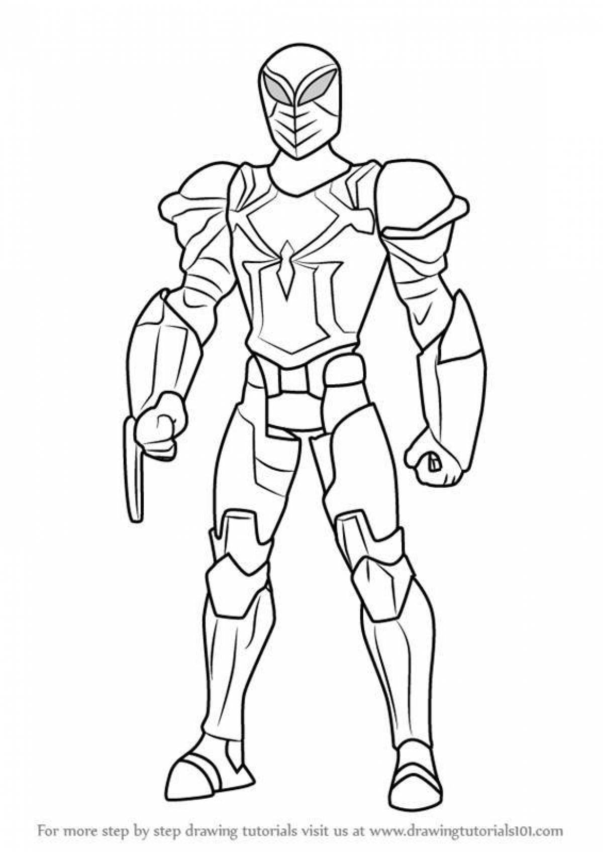 Intriguing Iron Man Spider Coloring Page