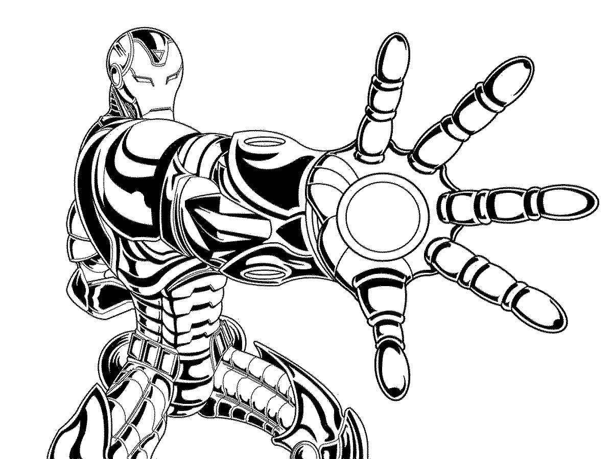 Fancy Iron Man Spiderman coloring page