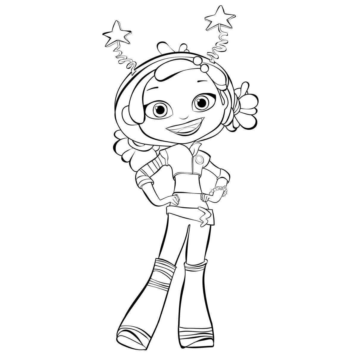 Glitter snow patrol coloring page