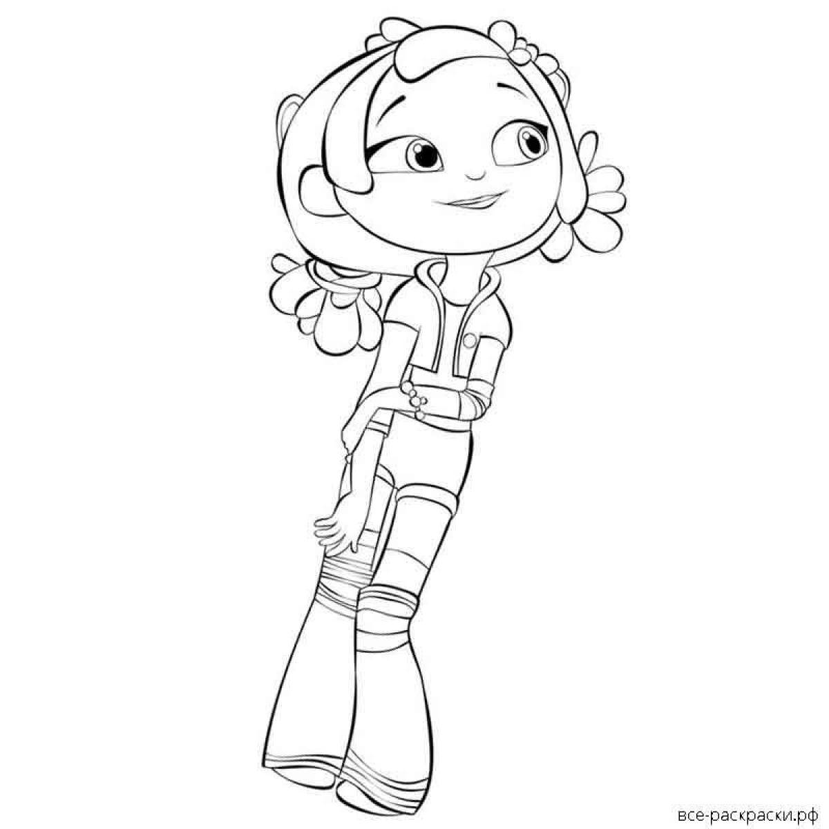 Animated snow patrol coloring page