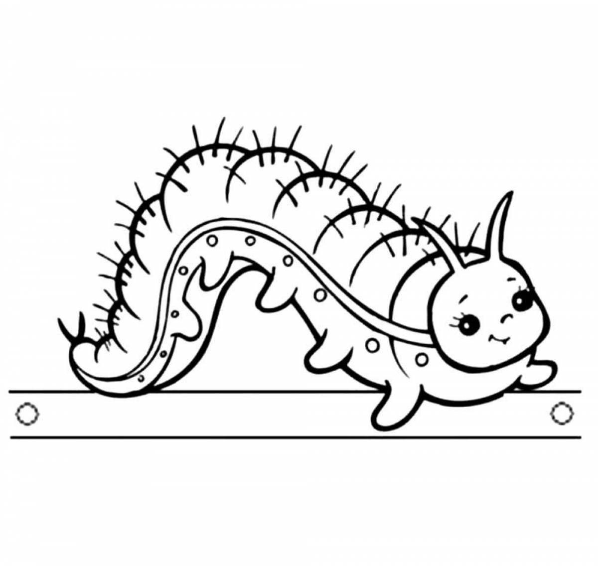 Fun caterpillar coloring for the little ones