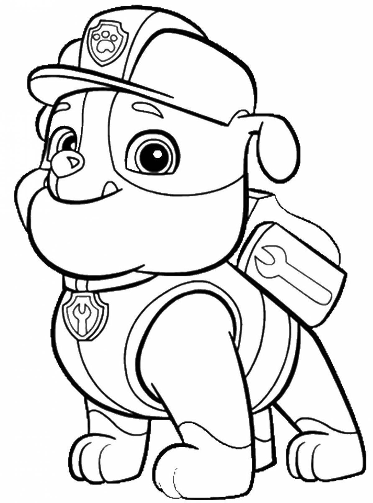 Rocky paw patrol live coloring