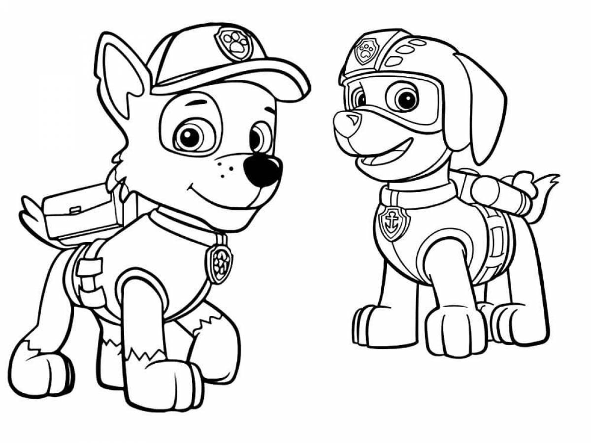 Rocky paw patrol sweet coloring book