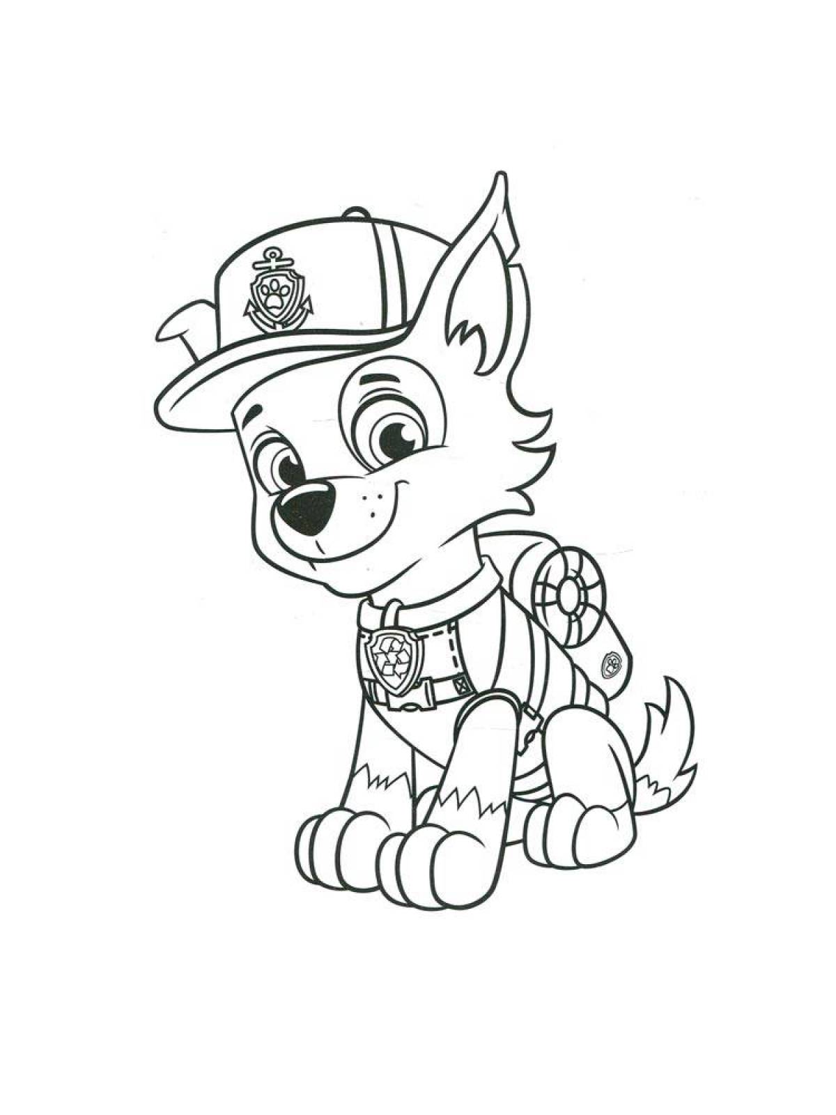 Rocky paw patrol amazing coloring book