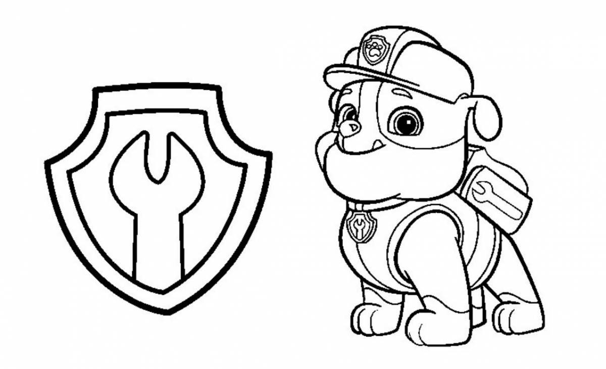 Rocky paw patrol amazing coloring book
