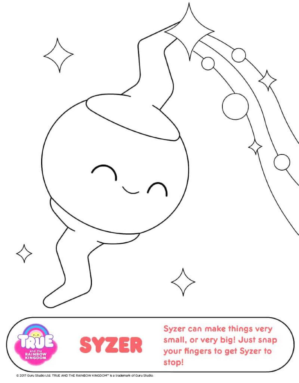 Exuberant coloring page true and the rainbow kingdom