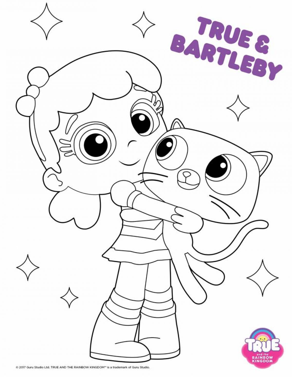 Grand coloring page true and the rainbow kingdom
