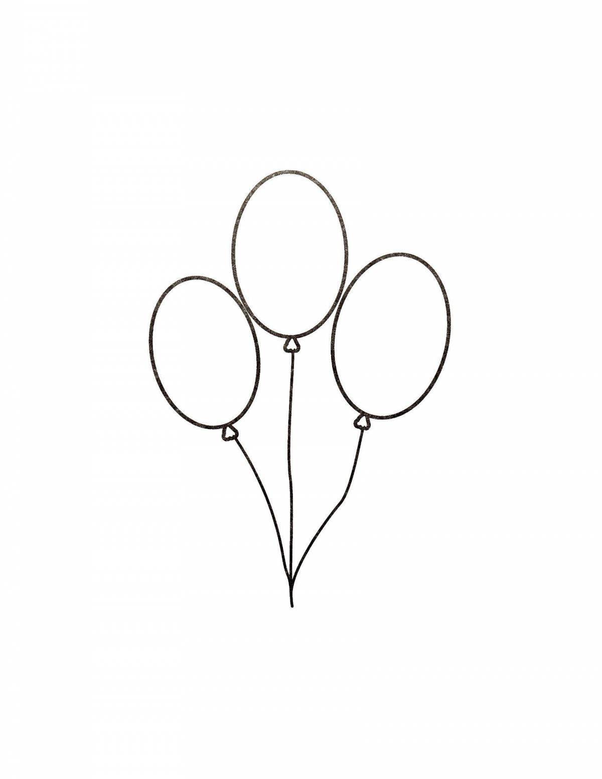 Fun coloring pages with balloons for kids