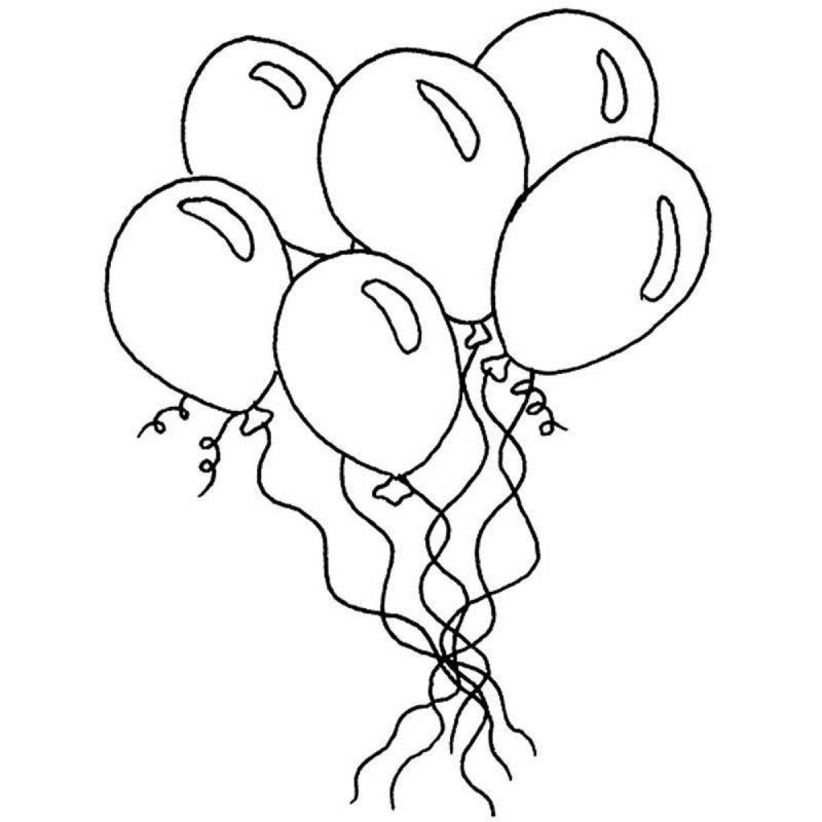 Exciting balloon coloring pages for kids