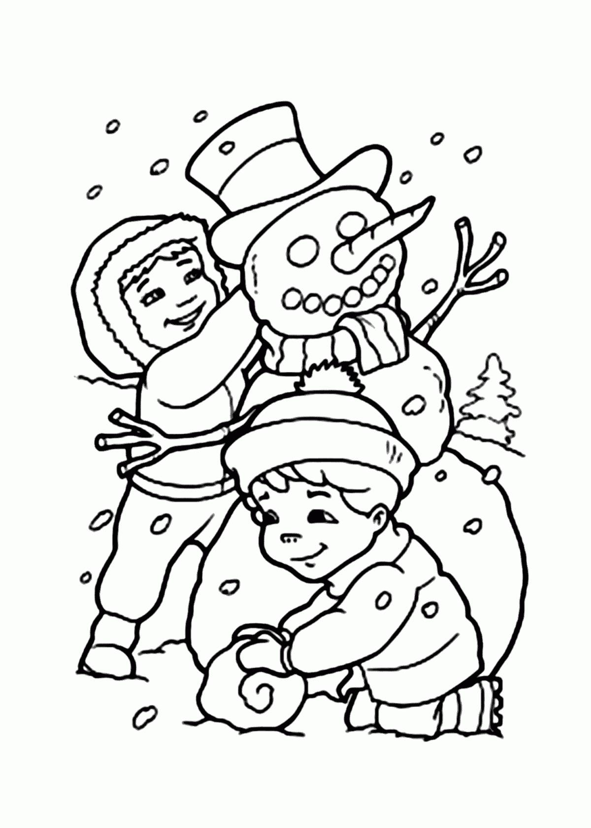 Bright coloring winter for children 10 years old
