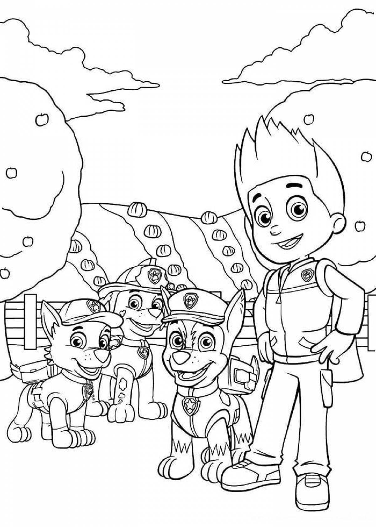 Courageous rider coloring page
