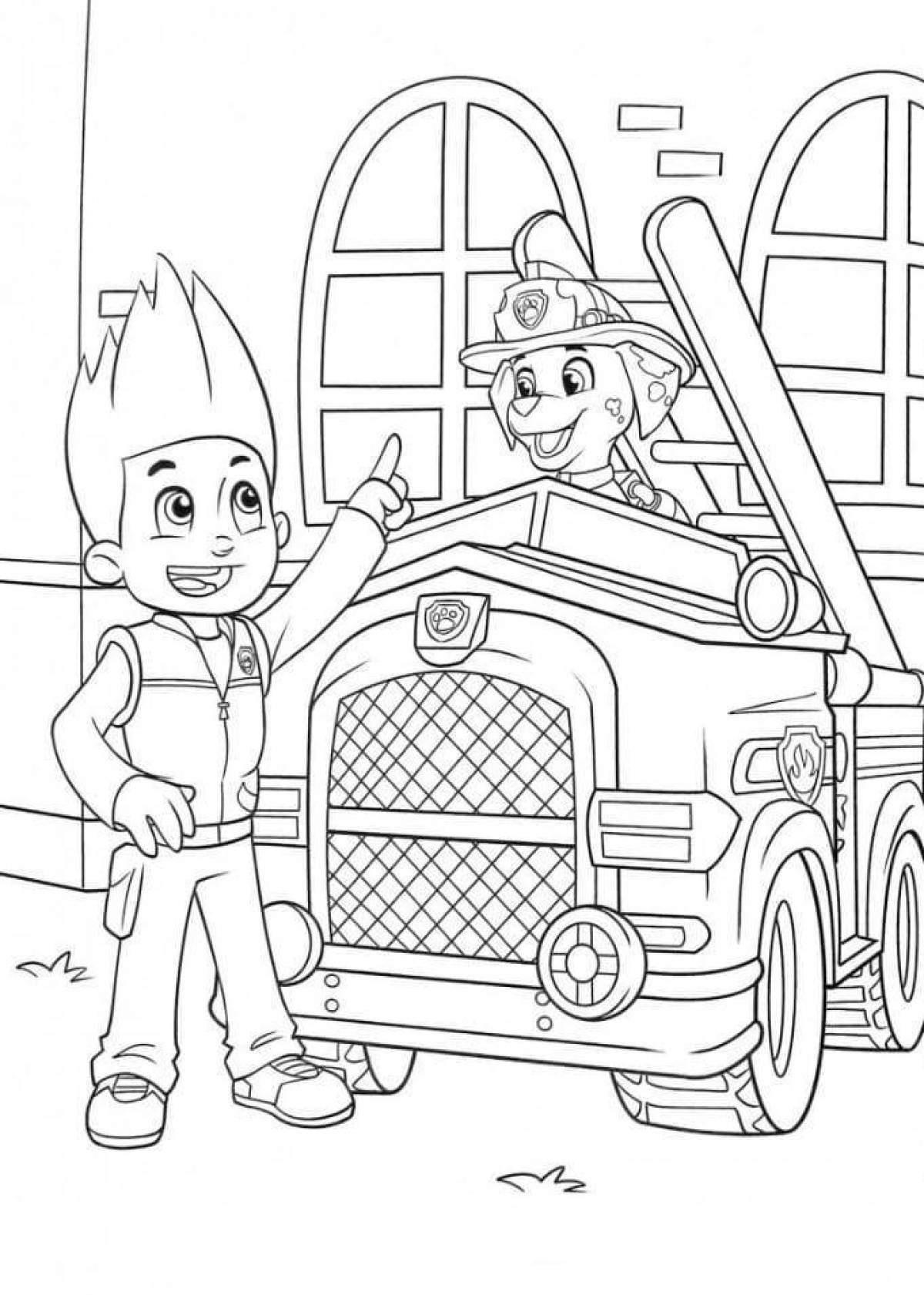 Coloring page funny rider
