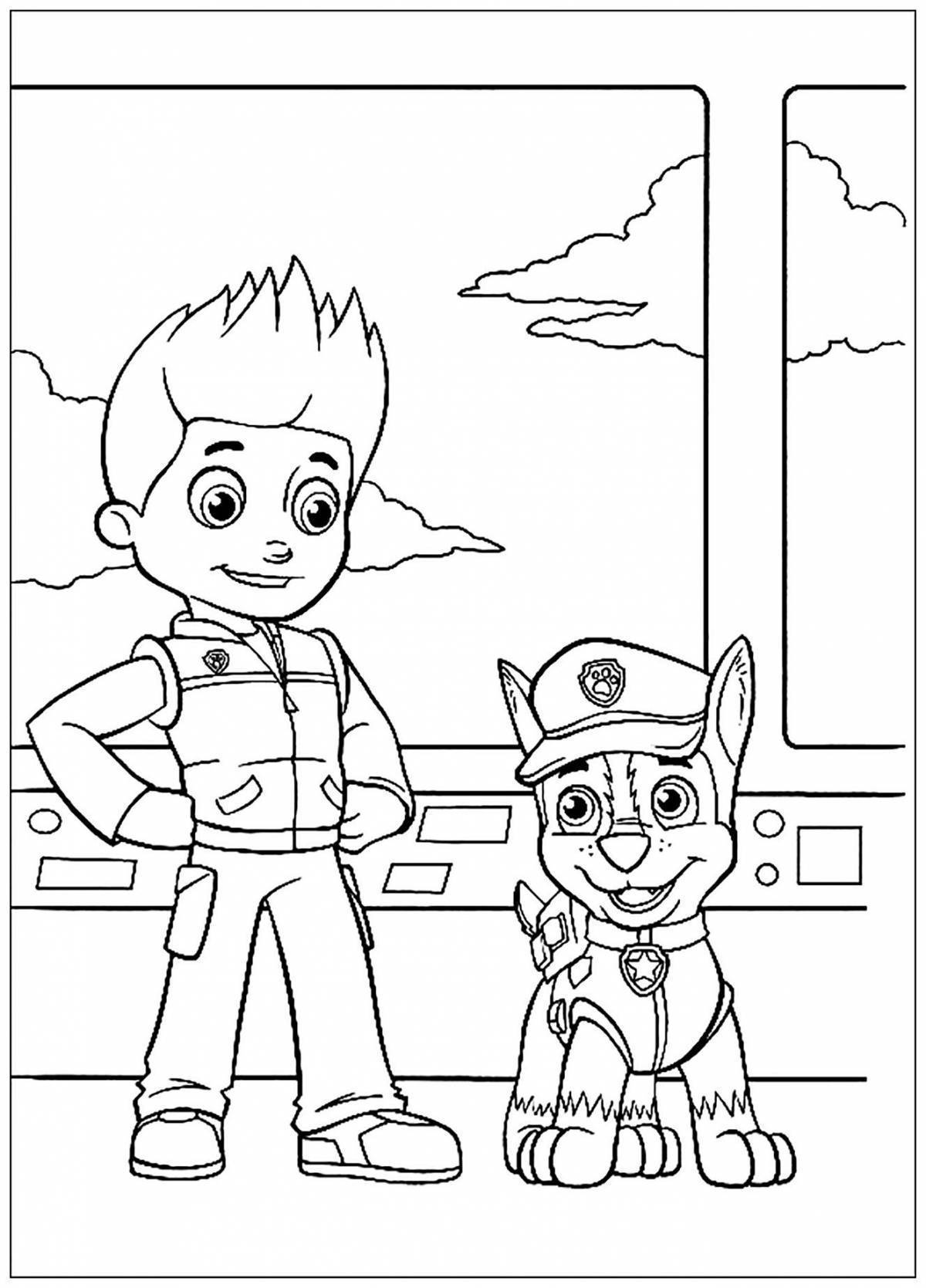 Dynamic rider coloring page