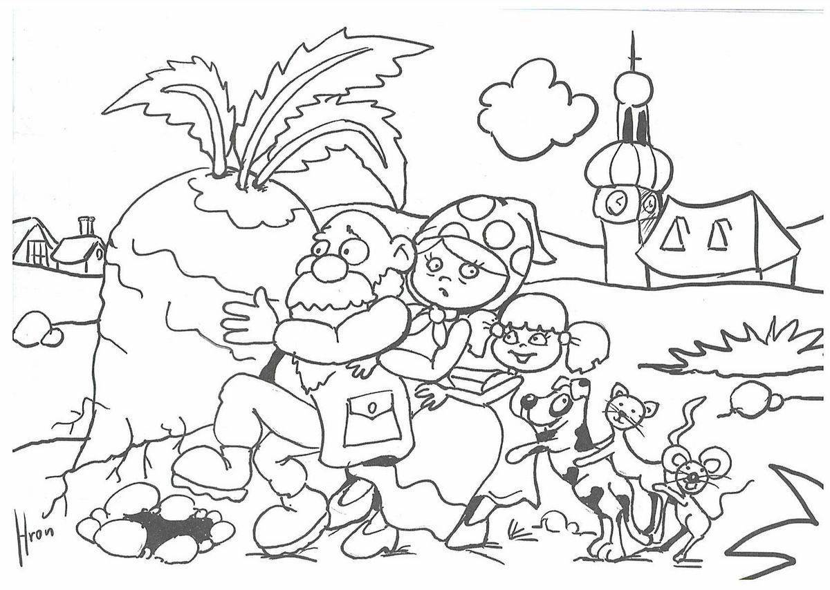 Amazing turnip coloring page