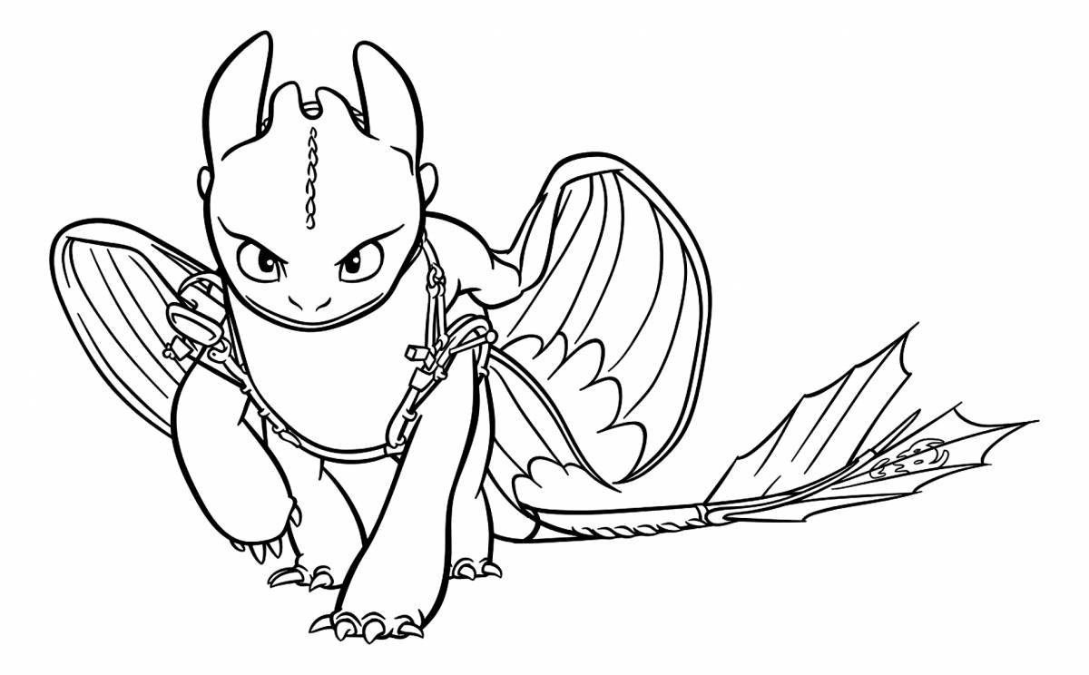 Charming light fury coloring page