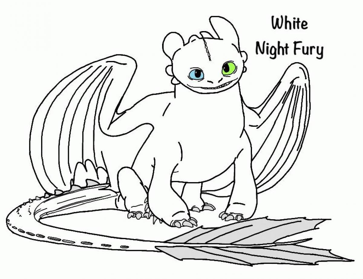 Gorgeous Light Fury coloring page