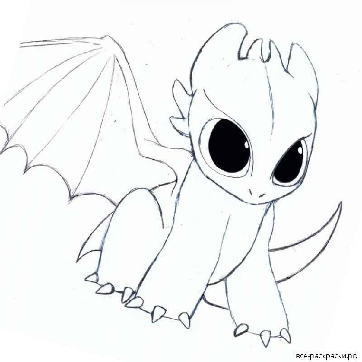 Glitter day fury coloring page