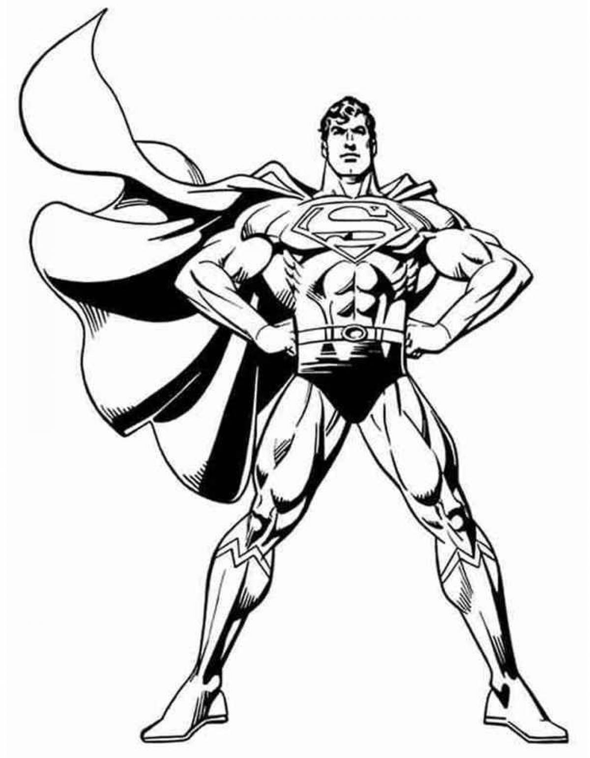 Fearless superhero coloring pages for boys