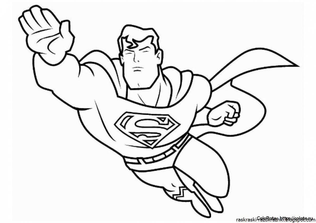 Courageous superhero coloring pages for boys