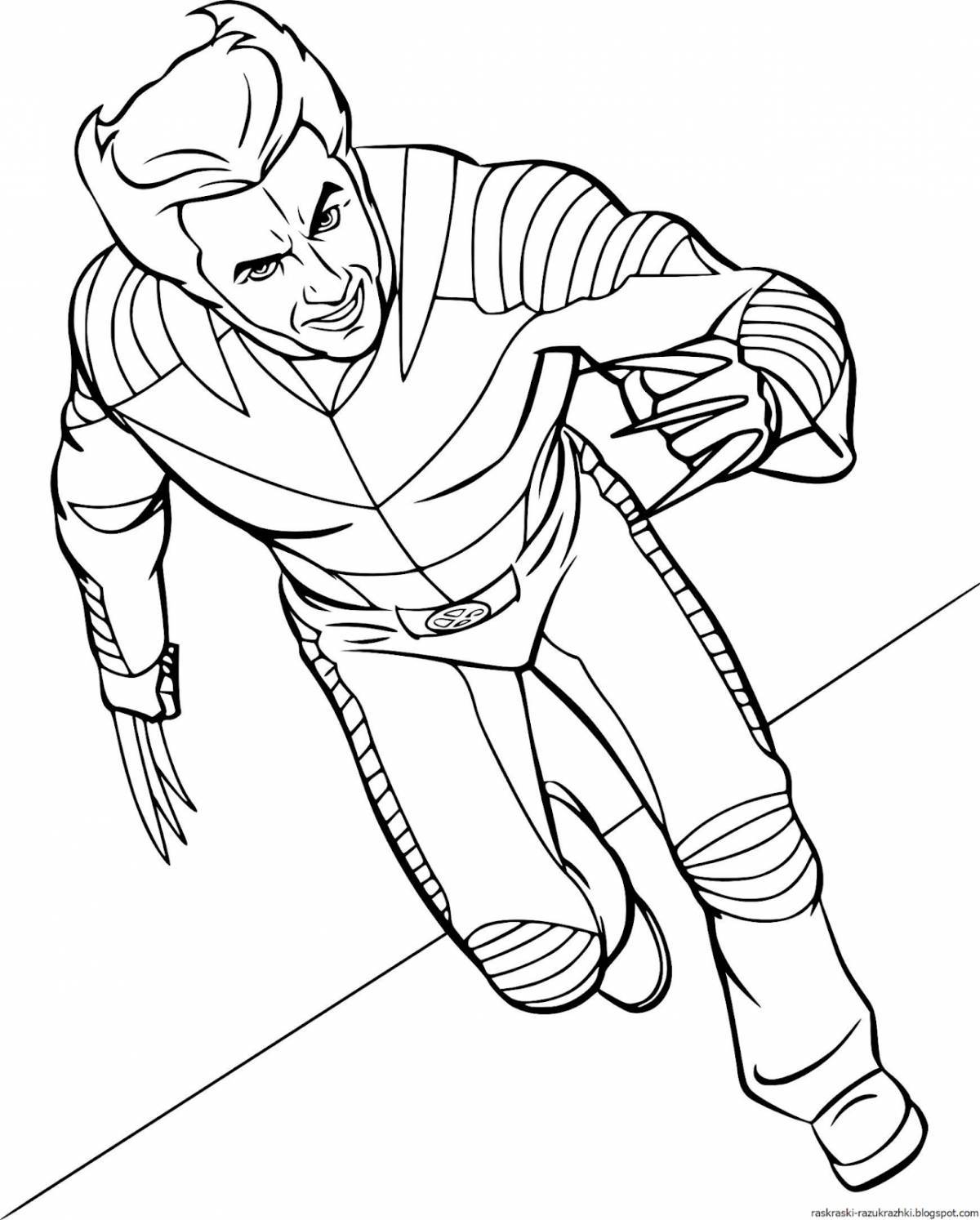 Colorful superhero coloring pages for boys
