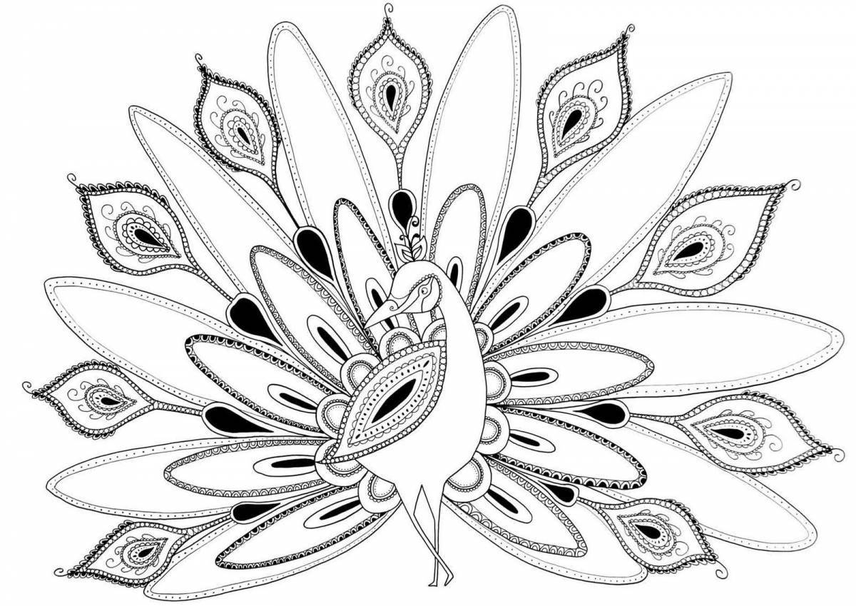 Joyful fiery bird coloring pages for kids