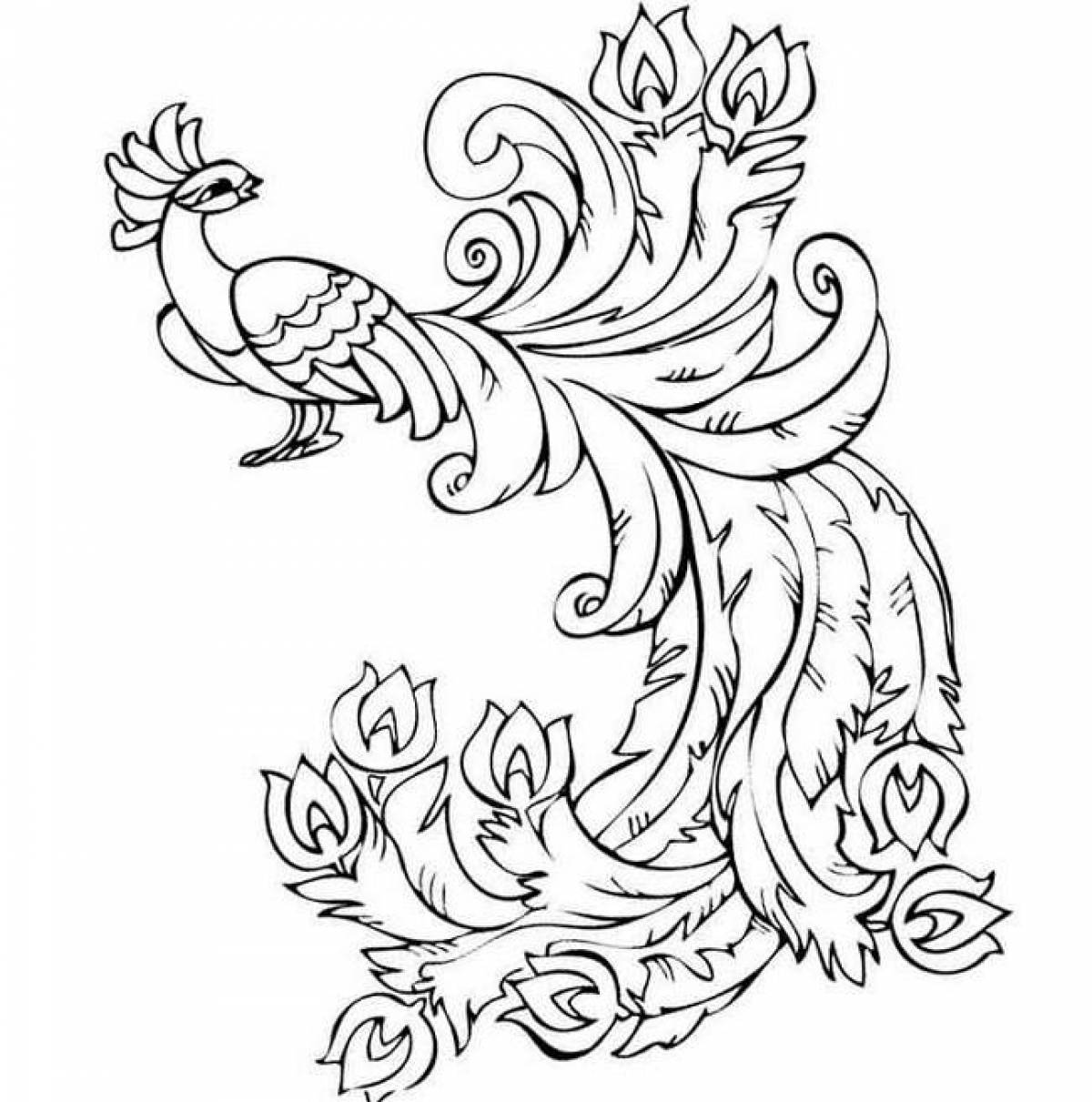 Fabulous firebird coloring pages for kids