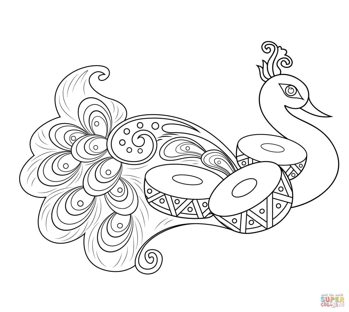 Exquisite firebird coloring book for kids
