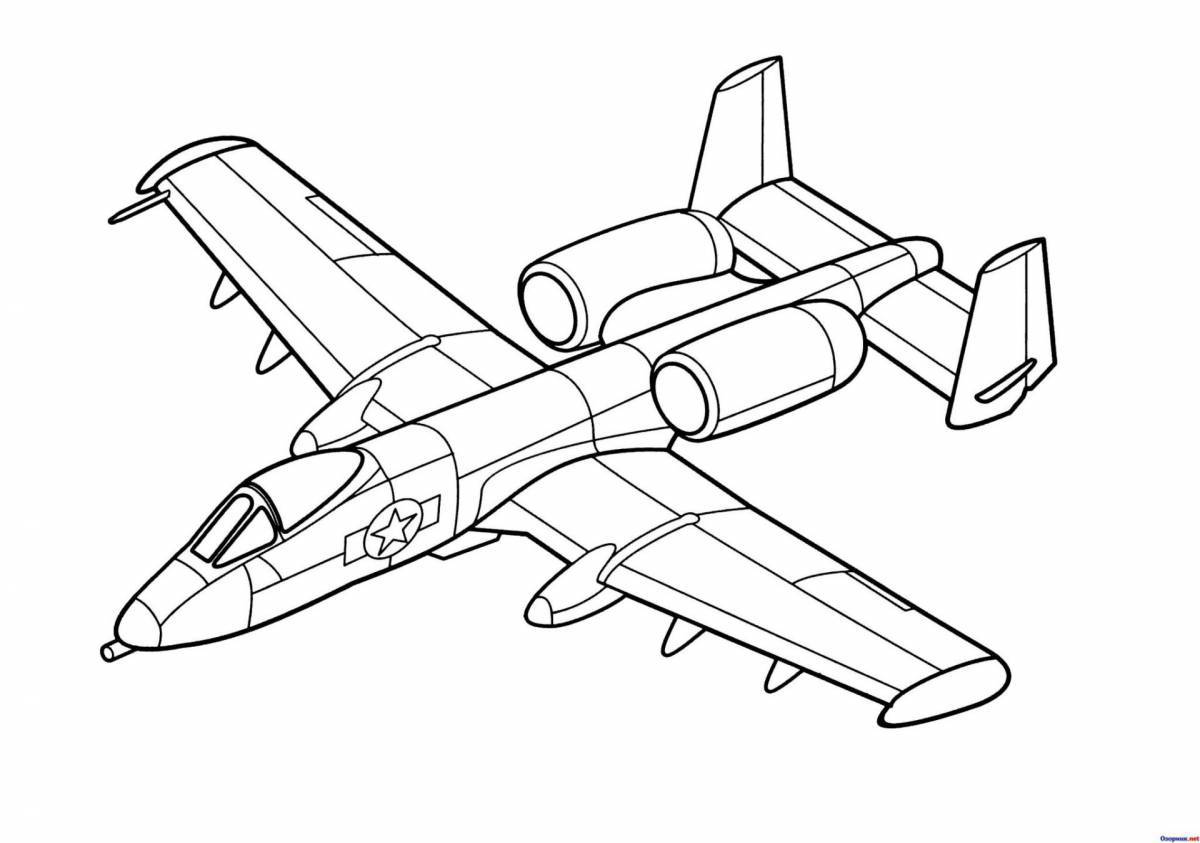 Coloring page of military vehicles for boys