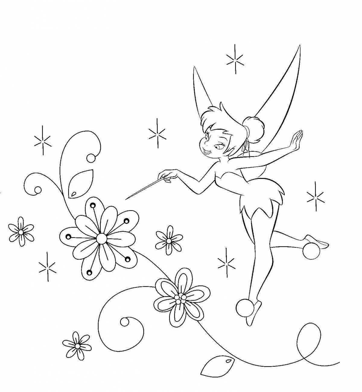 Dreamy fairy coloring pages