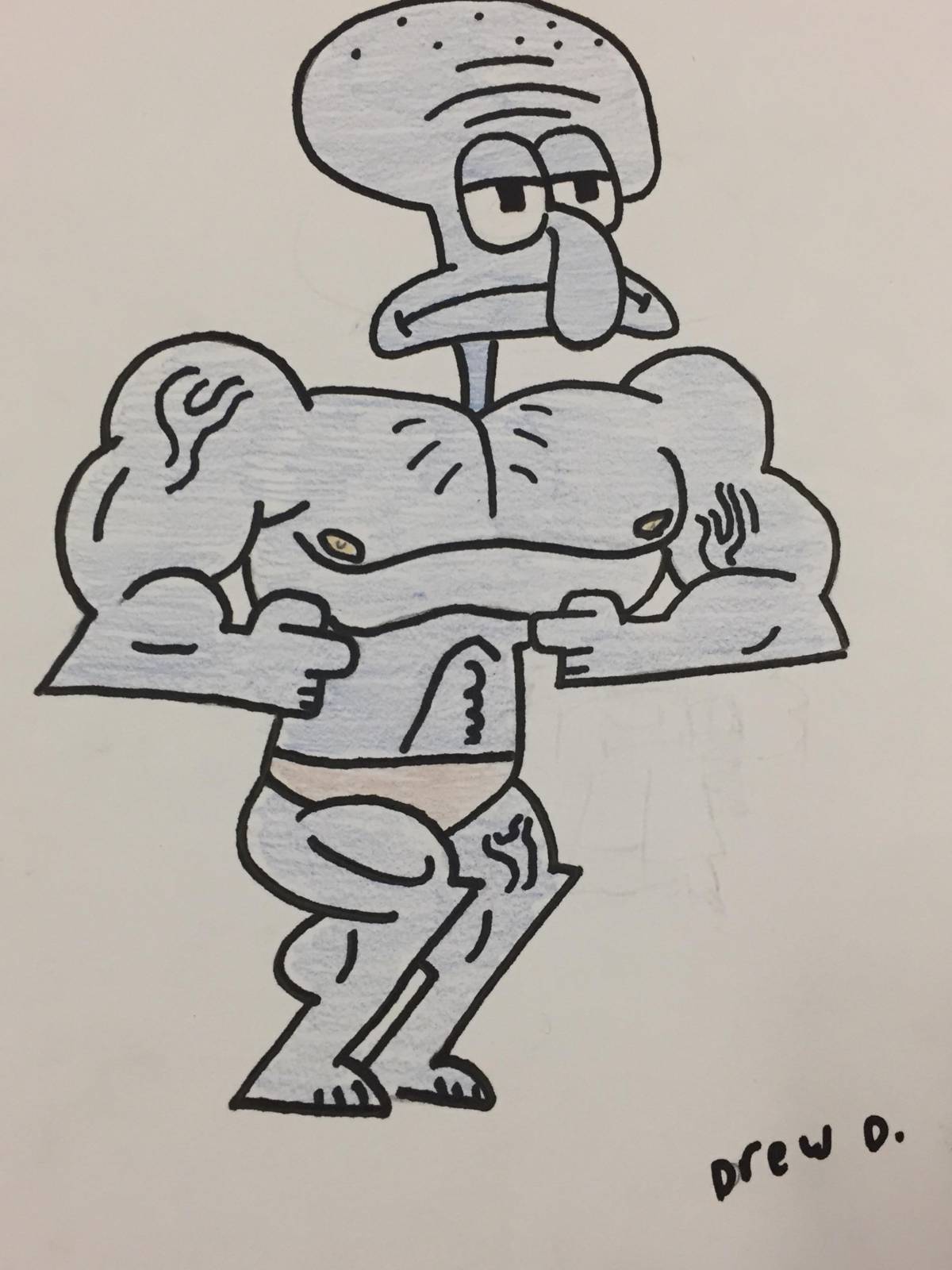 Funny squidward coloring book
