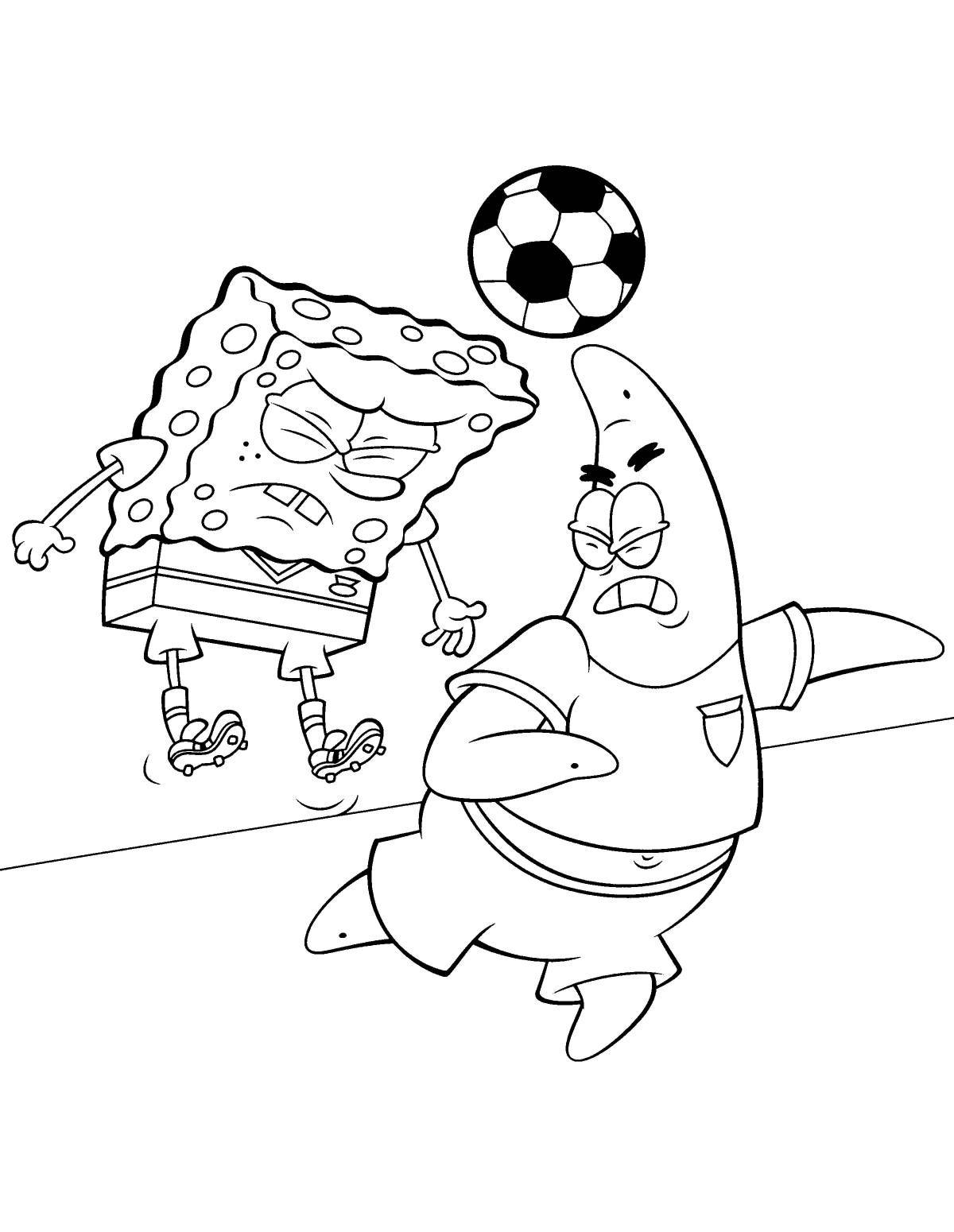 Squidward Dramatic Coloring Page