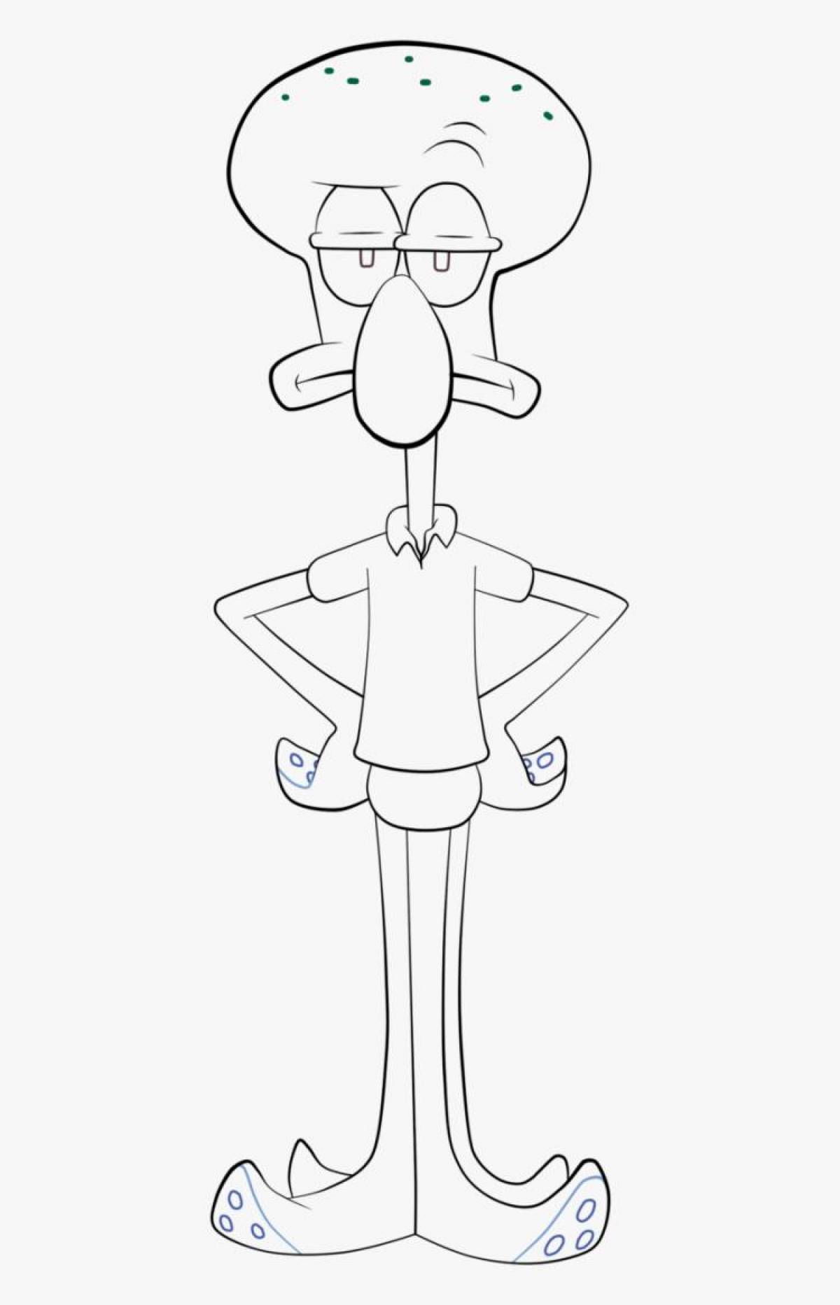 Squidward deluxe coloring book