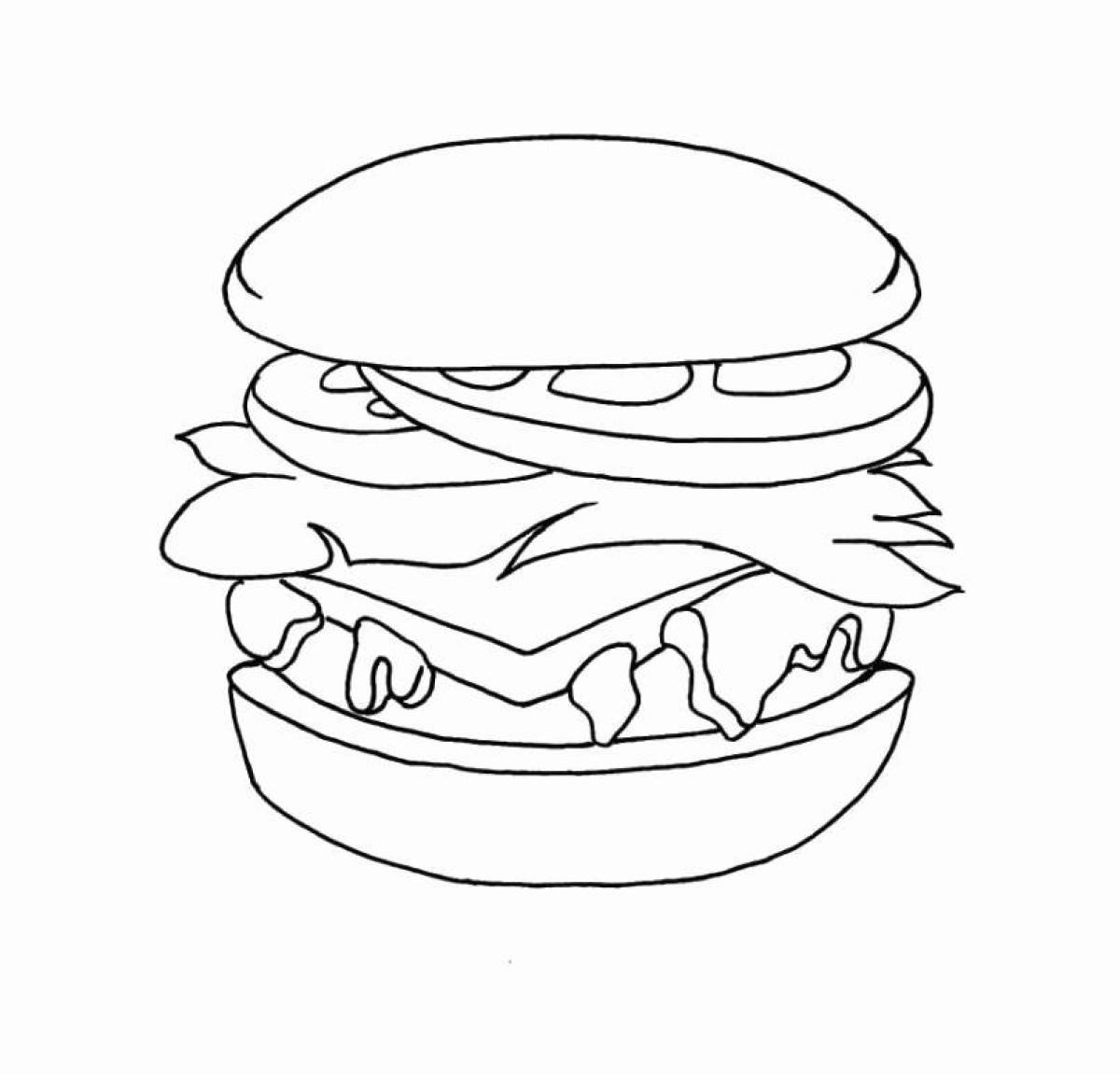 Coloring page fresh fast food