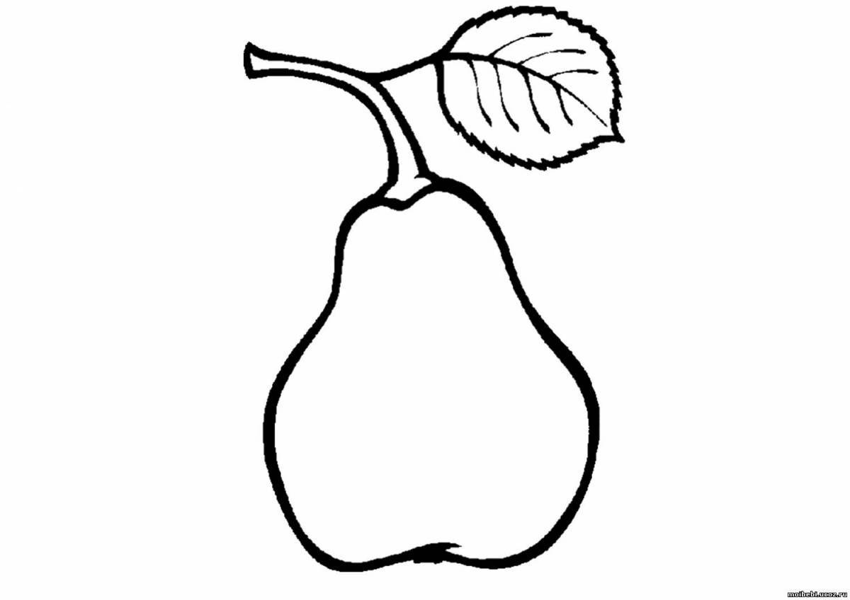 Glowing pear coloring book for beginners
