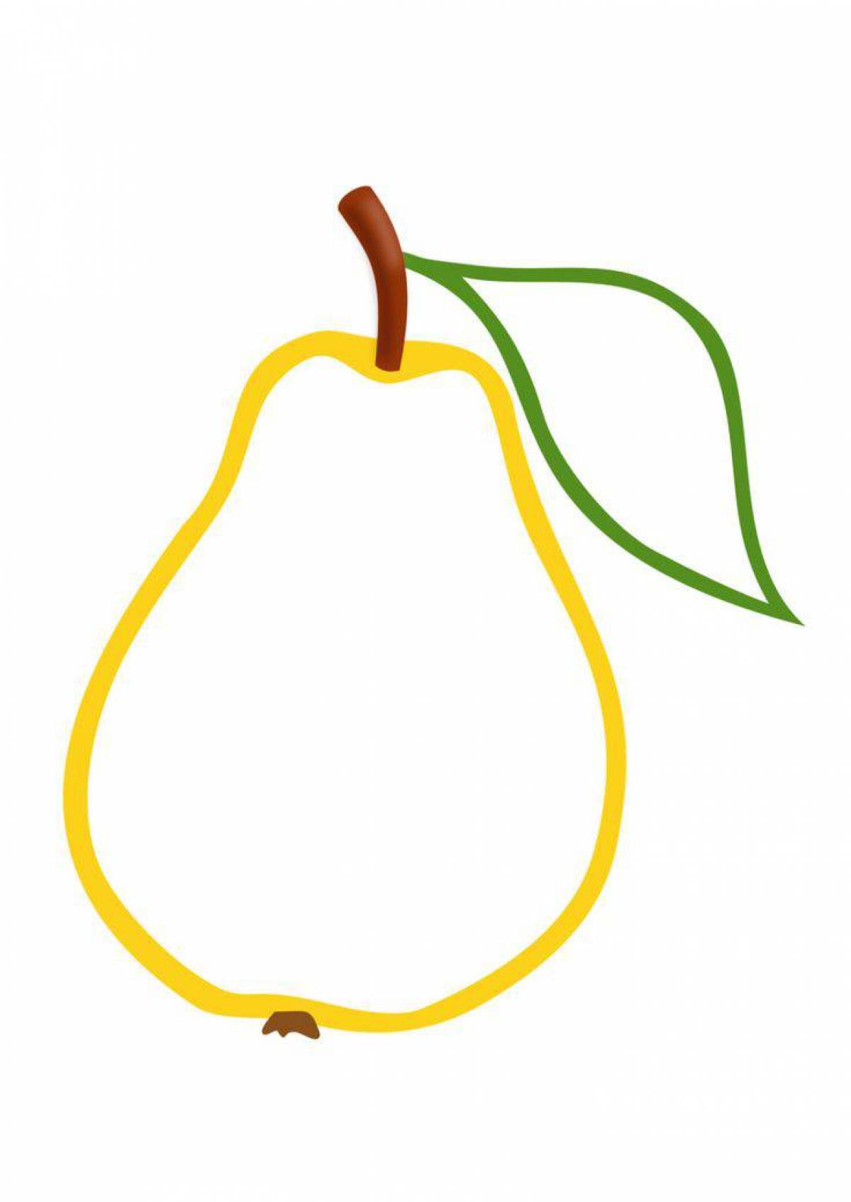 A funny pear coloring book for kids