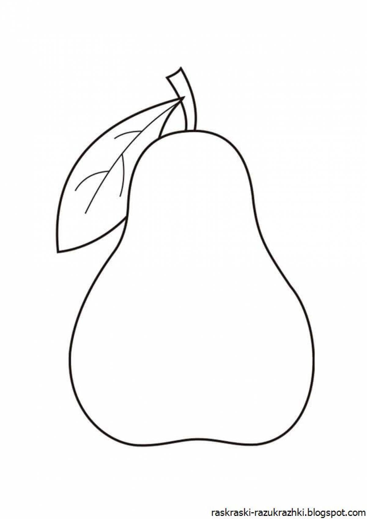 Great pear coloring for juniors
