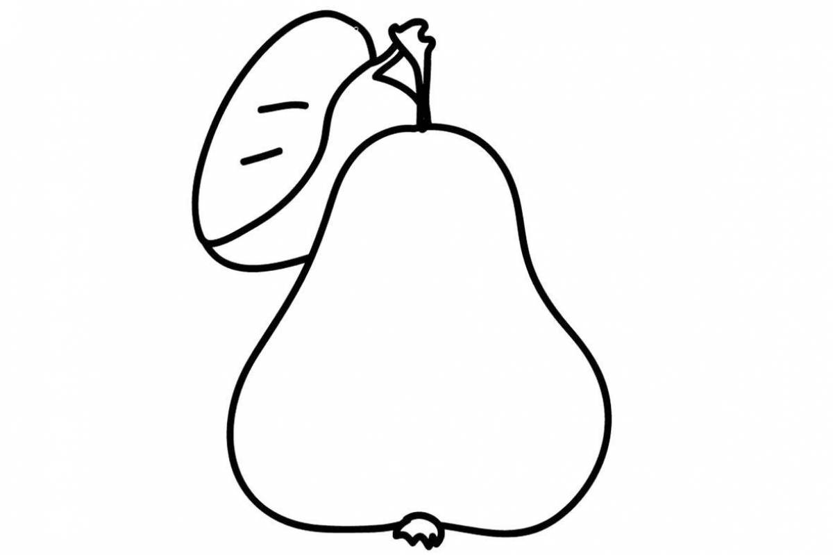 Glitter pear coloring book for beginners
