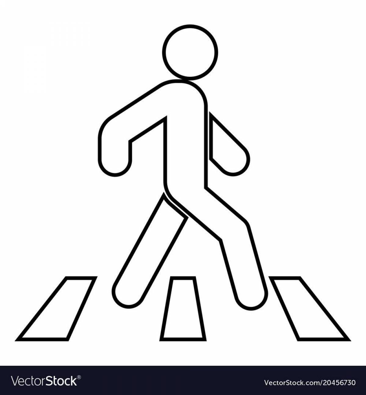 Exciting crosswalk coloring page