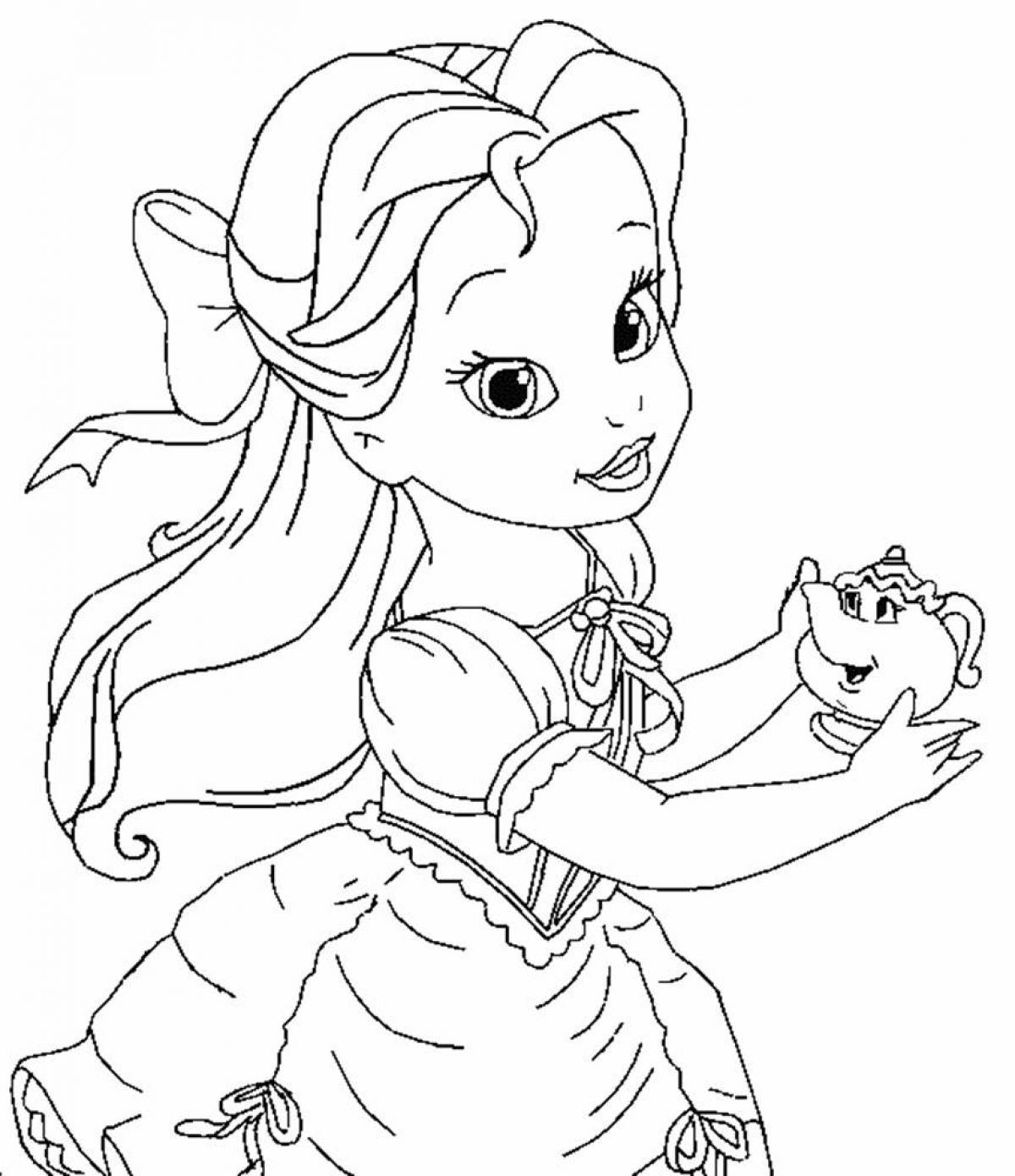 Belle's colorful coloring book