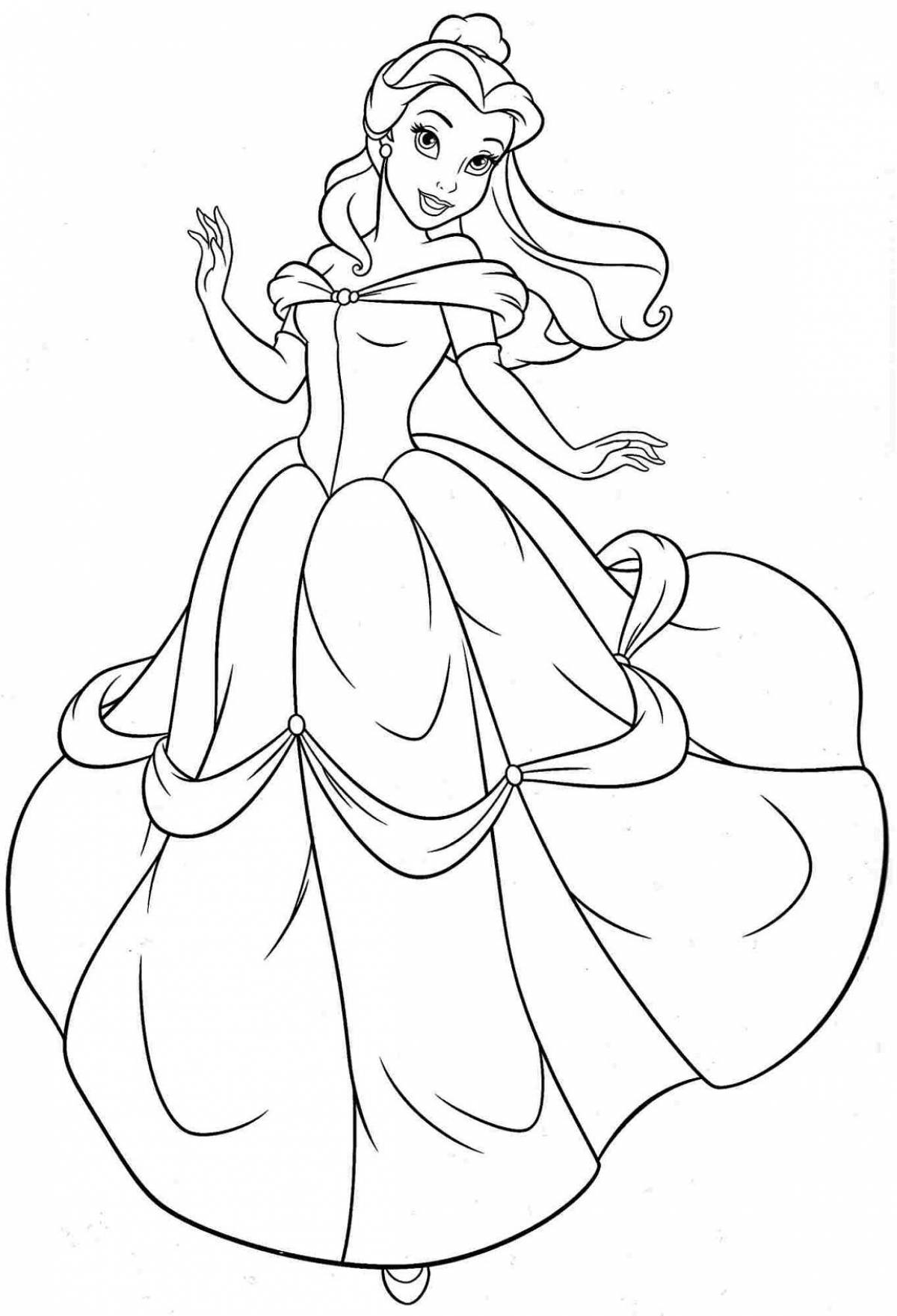 Exotic beauty coloring page