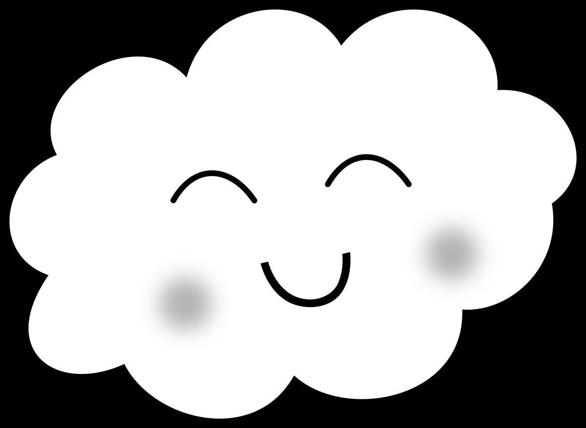 Happy cloud coloring page