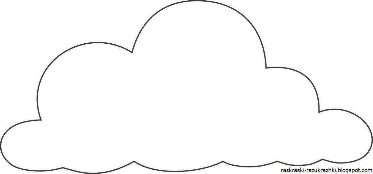 Sparkling cloud coloring page