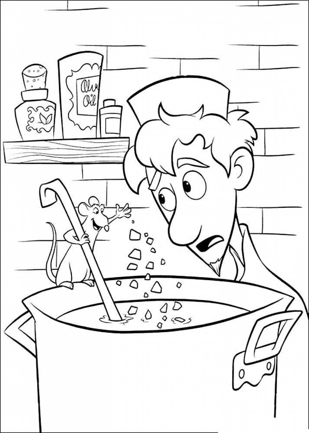 Sweet ratatouille coloring page