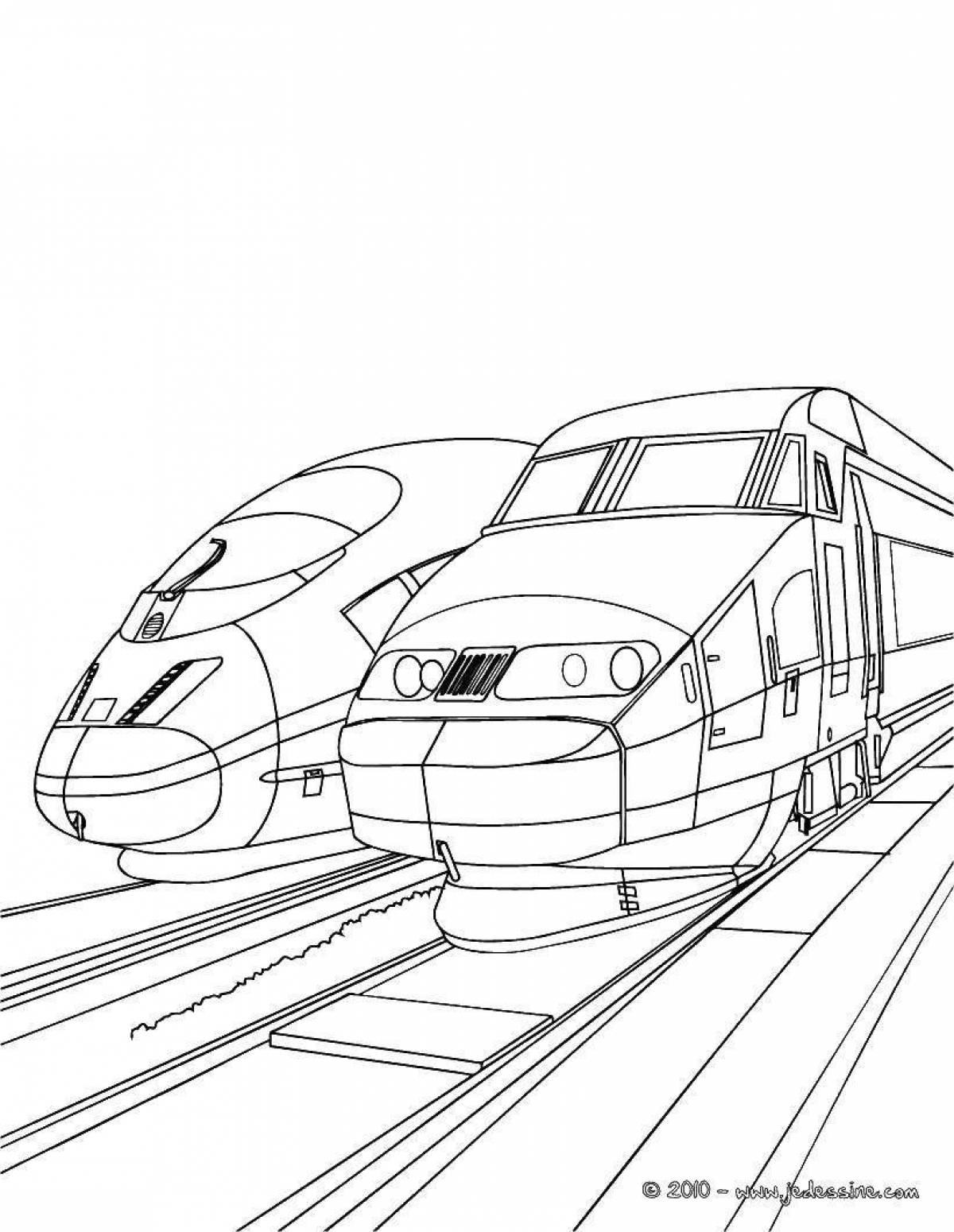 Royal train coloring page