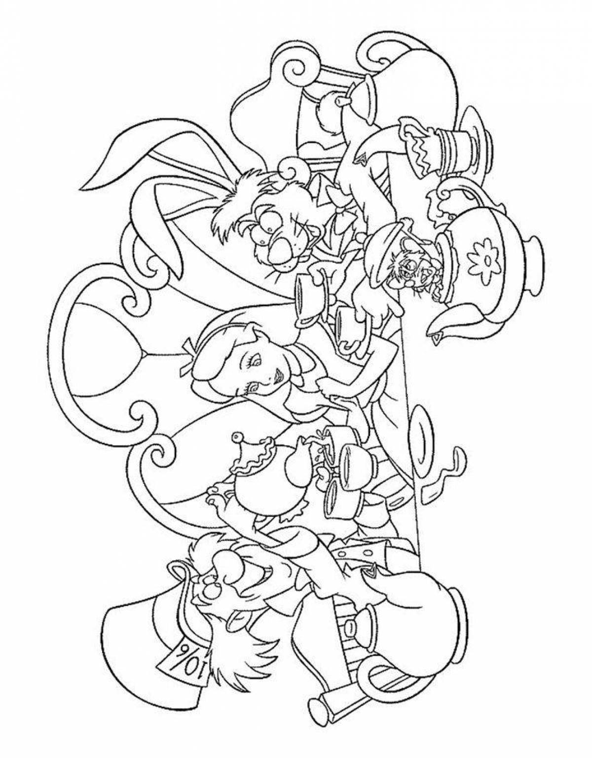 Glorious alice find coloring page