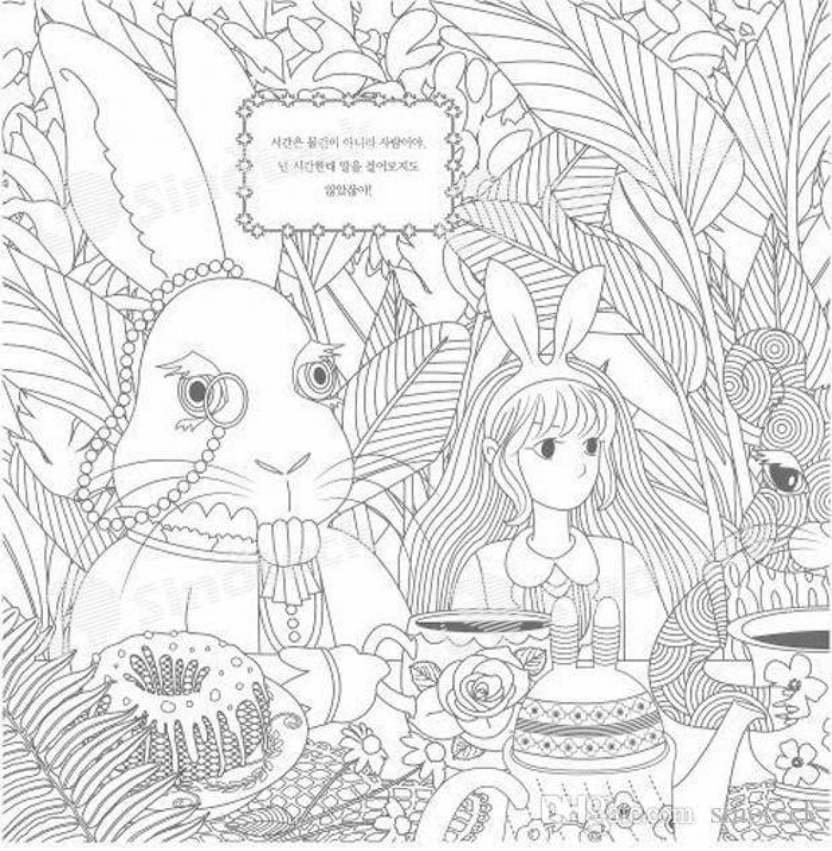Brilliant alice find coloring page