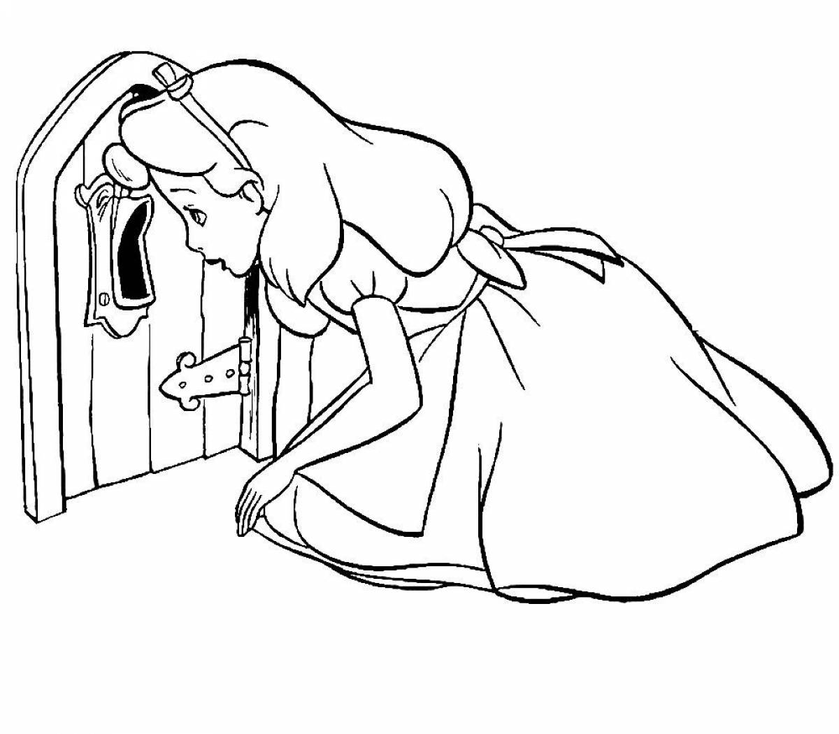 Brilliant alice find coloring pages