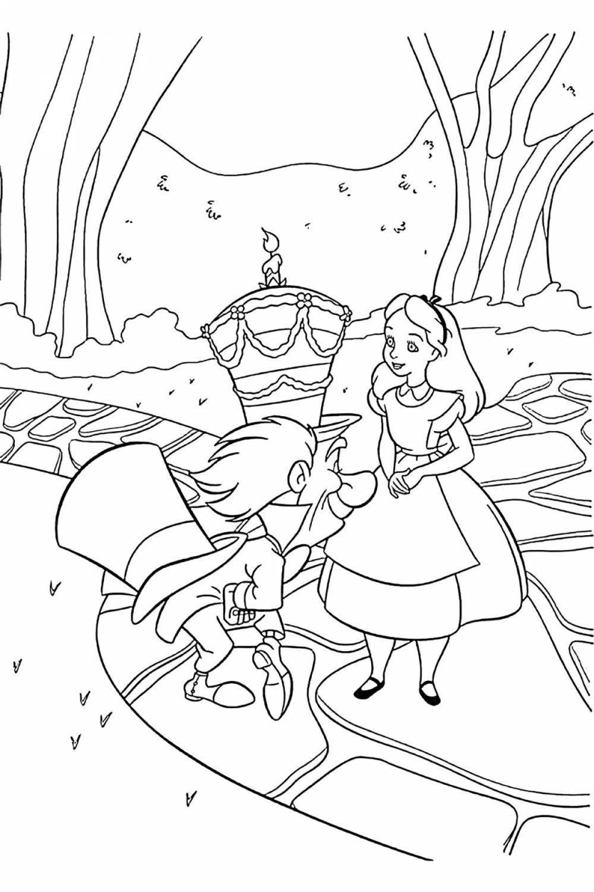 Shinning alice find coloring page