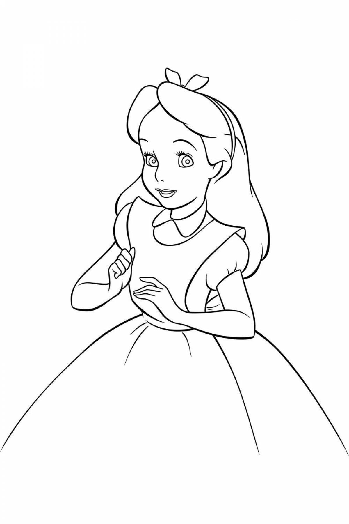 Bewitching alice find coloring page
